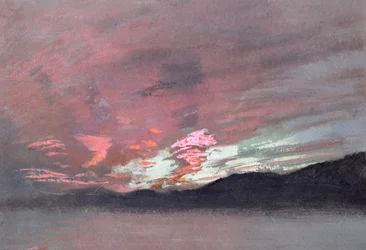 Stürmischer Sonnenuntergang von Brantwood, Ruskins Zuhause in Cumbria